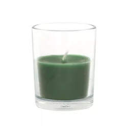 Zest Candle 2 In. Hunter Green Round Glass Votive Candles (12-Box)
