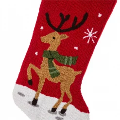 Glitzhome Hooked Stocking (Reindeer And Fox) (Set Of 2) -Indoor-Christmas-Decorations Sales unnamed file 606