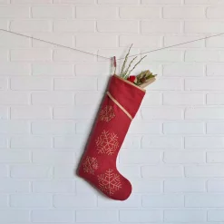 VHC Brands 20 In. Cotton/Nylon Revelry Brick Red Traditional Christmas Decor Stocking 5 VHC Brands 20 In. Cotton/Nylon Revelry Brick Red Traditional Christmas Decor Stocking -Indoor-Christmas-Decorations Sales unnamed file 698