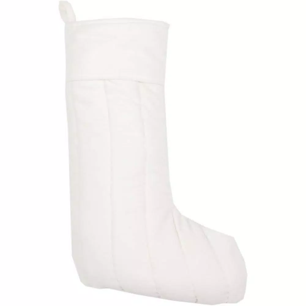 VHC Brands 20 In. Cotton Ivory Velvet Holiday Traditional Christmas Decor Stocking 1 VHC Brands 20 In. Cotton Ivory Velvet Holiday Traditional Christmas Decor Stocking