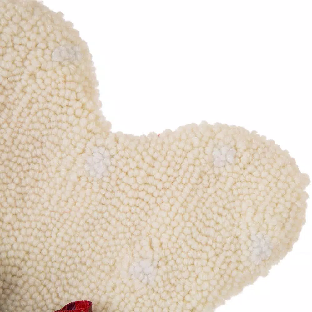 Glitzhome 12.5 In. Hooked Christmas Decor Stocking With Bone Shape 4 Glitzhome 12.5 In. Hooked Christmas Decor Stocking With Bone Shape - Image 4