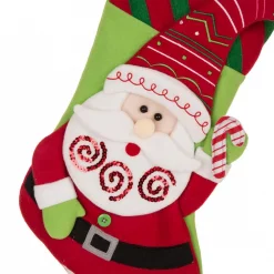 Glitzhome 21 In. L 3D Felt Christmas Stocking – Santa -Indoor-Christmas-Decorations Sales unnamed file 720
