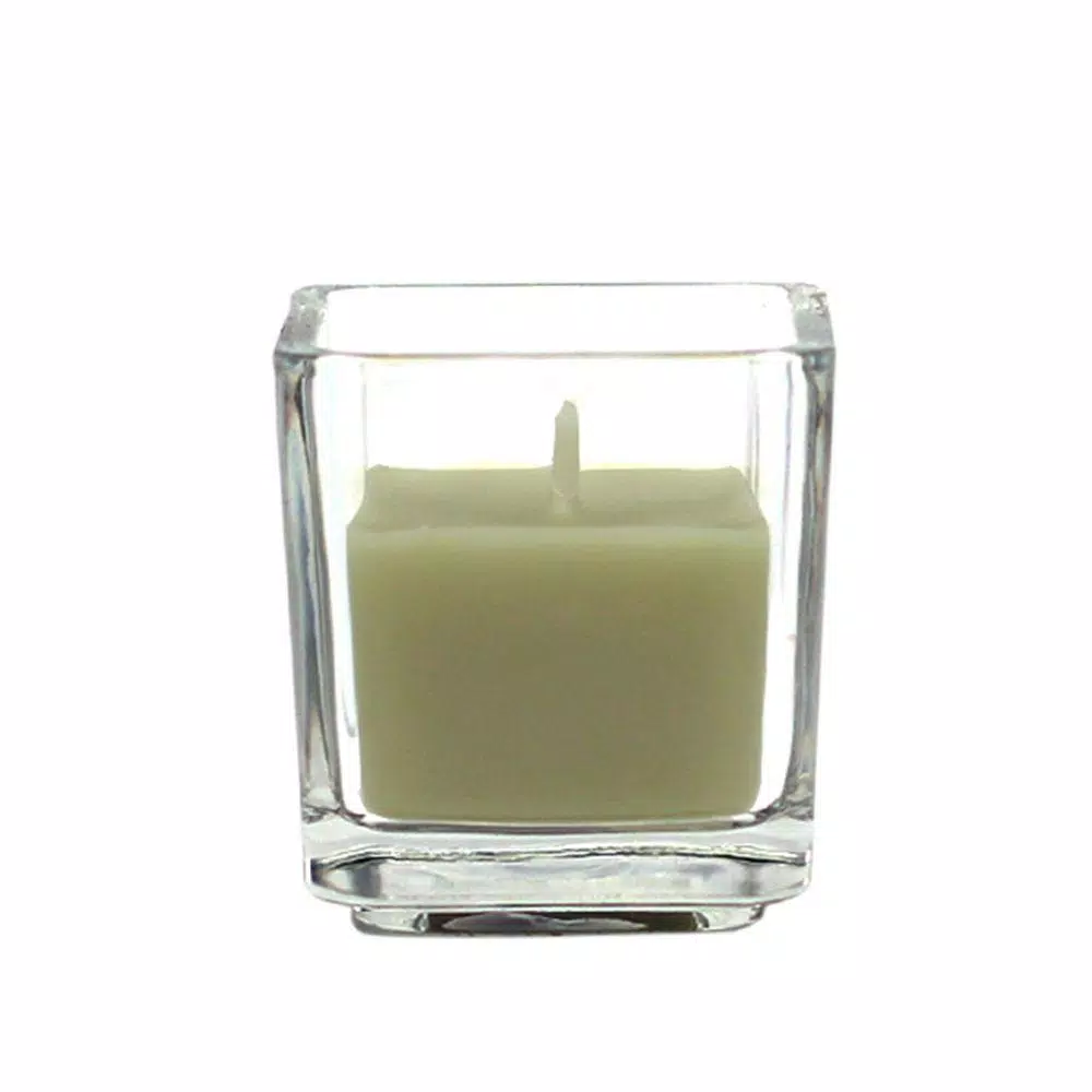 Zest Candle 2 In. Sage Green Square Glass Votive Candles (12-Box) 1 Zest Candle 2 In. Sage Green Square Glass Votive Candles (12-Box)