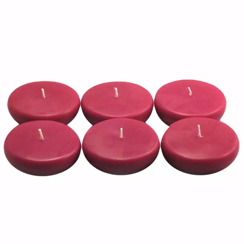 Zest Candle 2.25 In. Burgundy Floating Candles (Box Of 24) 2 Zest Candle 2.25 In. Burgundy Floating Candles (Box Of 24) - Image 2