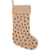 VHC Brands 20 In. Jute Primitive Star Natural Tan Farmhouse Christmas Decor Jute Stocking
