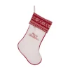 Glitzhome 21 In. L White Fleece Christmas Stocking – Merry Christmas