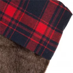 Glitzhome 19 In. L Plush Stocking With Plaid Cuff -Indoor-Christmas-Decorations Sales unnamed file 808