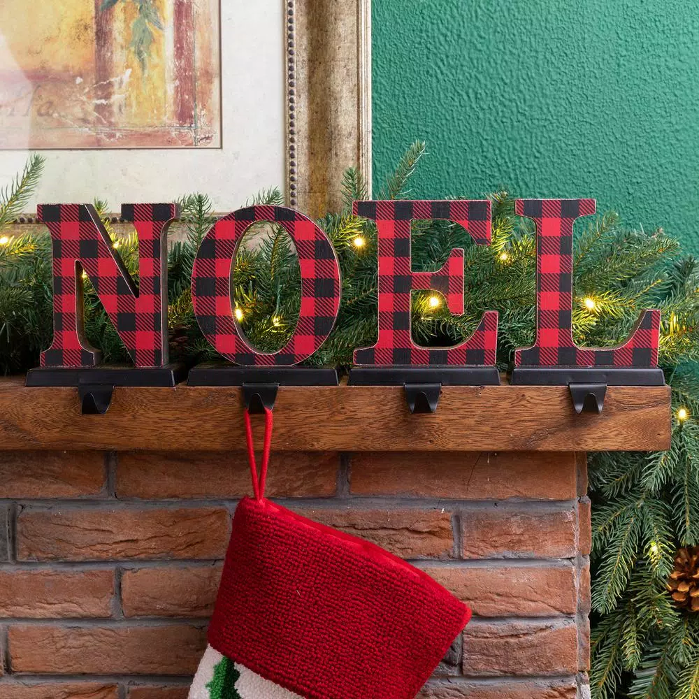 Glitzhome Wooden/Metal NOEL Christmas Stocking Holder (Set Of 4) 6 Glitzhome Wooden/Metal NOEL Christmas Stocking Holder (Set Of 4) - Image 6