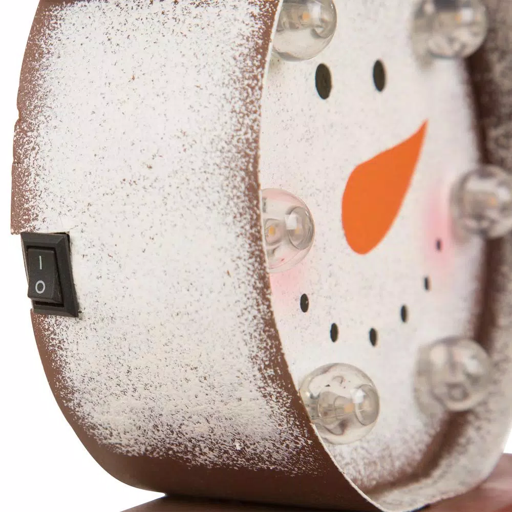 Glitzhome 4.92 In. L X 3.54 In. W X 7.48 In. H Marquee LED Snowman Head And Tree Stocking Holder Set Of 2 4 Glitzhome 4.92 In. L X 3.54 In. W X 7.48 In. H Marquee LED Snowman Head And Tree Stocking Holder Set Of 2 - Image 4