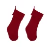 Glitzhome 22 In. Knitted Polyester Red Christmas Decoration Stocking (2-Pack)