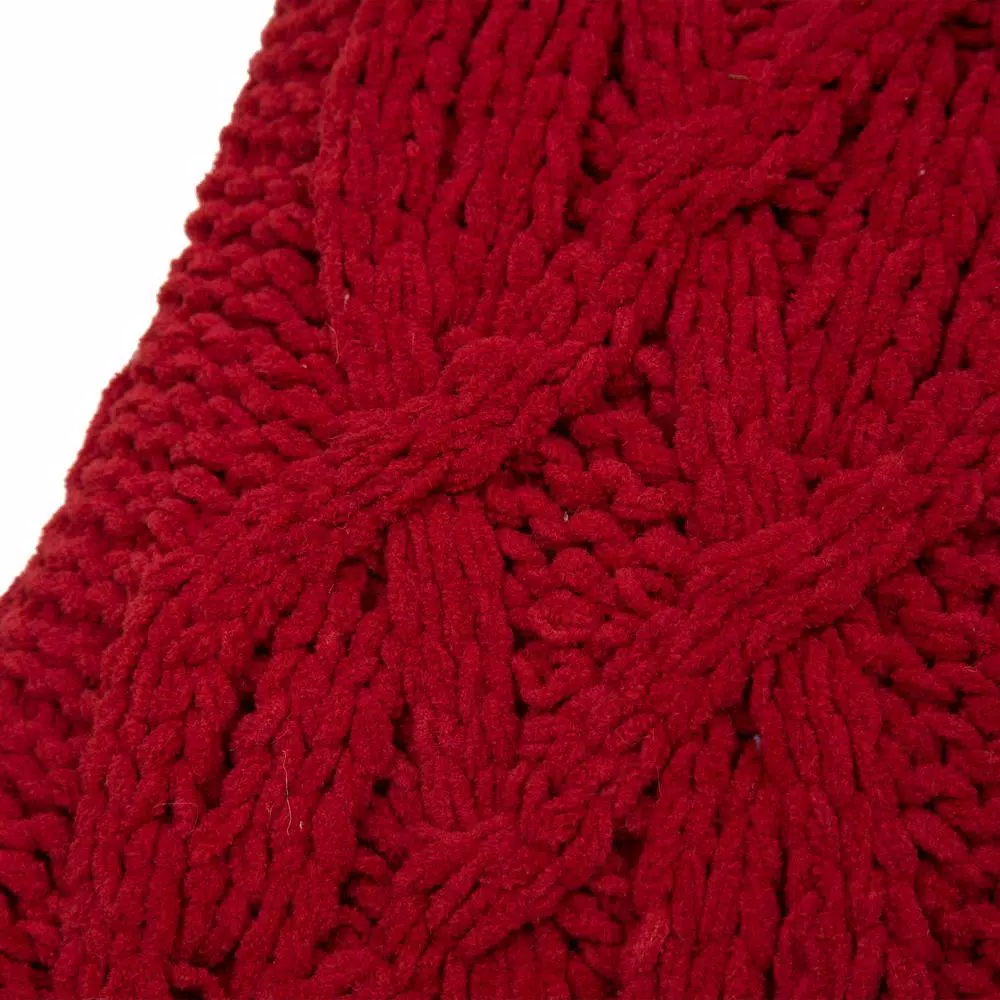 Glitzhome 22 In. Knitted Polyester Red Christmas Decoration Stocking (2-Pack) 5 Glitzhome 22 In. Knitted Polyester Red Christmas Decoration Stocking (2-Pack) - Image 5