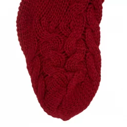 Glitzhome 24 In. H Knitted Polyester Christmas Stocking With Pom Ball-Red -Indoor-Christmas-Decorations Sales unnamed file 846