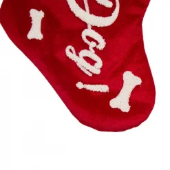 Glitzhome 21 In. H Polyester Velvet Christmas Stocking With Plush Cuff- Good Dog (2-Pack) -Indoor-Christmas-Decorations Sales unnamed file 861