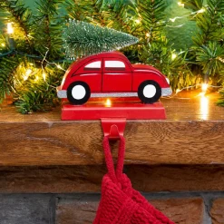 Glitzhome 5.31 In. H Wooden/Metal Red Car Stocking Holder -Indoor-Christmas-Decorations Sales unnamed file 9