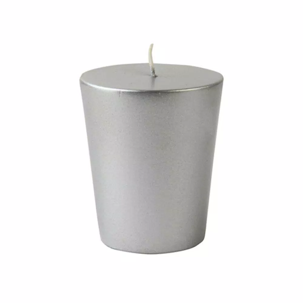 Zest Candle 1.75 In. Metallic Silver Votive Candles (12-Box) 1 Zest Candle 1.75 In. Metallic Silver Votive Candles (12-Box)