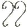 Haute Decor Stocking Scrolls Stocking Holders In Pewter (2-Pack)