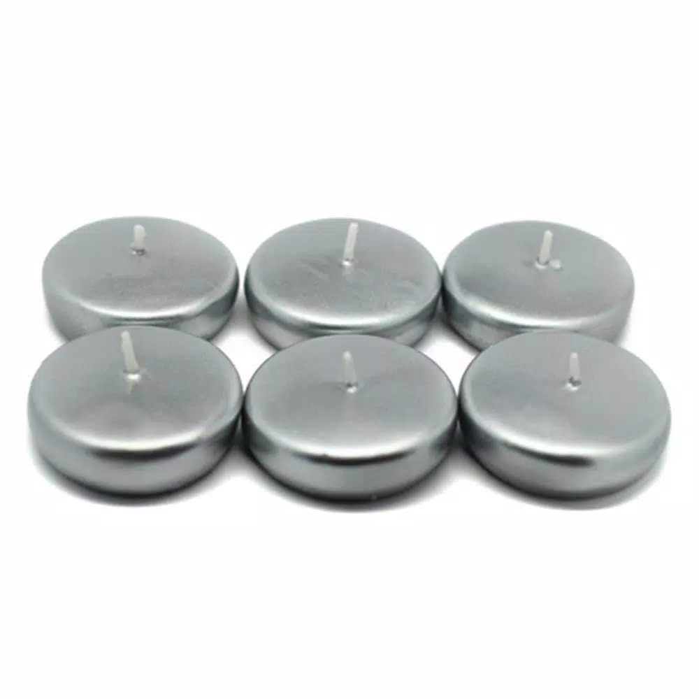 Zest Candle 2.25 In. Metallic Silver Floating Candles (24-Box) 1 Zest Candle 2.25 In. Metallic Silver Floating Candles (24-Box)