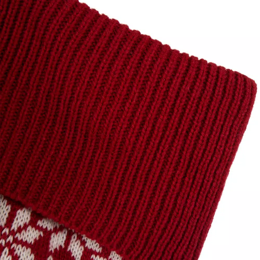 Glitzhome 24 In.H Knited Acrylic Christmas Stocking With Snowflake 2 Glitzhome 24 In.H Knited Acrylic Christmas Stocking With Snowflake - Image 2