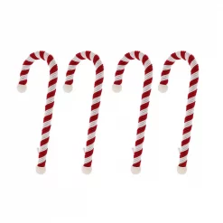 Haute Decor 9 In. Candy Cane Large Version Stocking Holder (4-Pack)