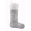 Manor Luxe 20 In. Glistening Snow Christmas Stocking