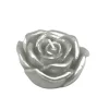 Zest Candle 3 In. Metallic Silver Rose Floating Candles (12-Box)